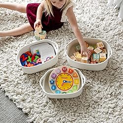 NaturalCozy 5-Piece Rectangle Storage Basket