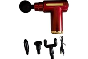pryfey Massage Gun,Deep Tissue Massage Gun, Back and Neck Massager for Pain Relief,Muscle Percussion Massager,Red