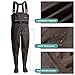 OXYVAN Waders Waterproof Lightweight Fishing Waders with Boots Bootfoot Hunting Chest Waders for Men Women (Small, Brown)