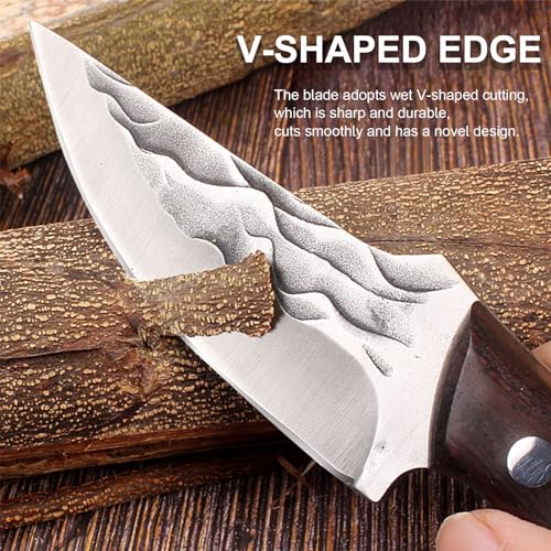 10MOONS Survival Hunting Knife with Sheath, 8.5-inch Fixed Blade Tactical Knife and Non-Slip Ergonomic Handle for Camping, Outdoor, Bushcraft