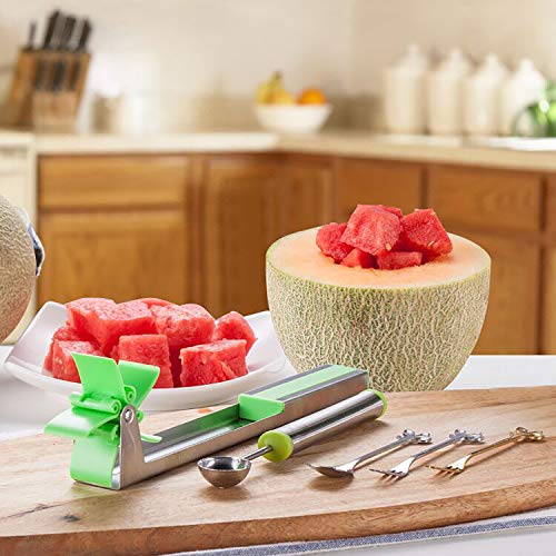 image for EMOLI Watermelon Cutter Creative Stainless Steel Watermelon Windmill C
