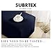 SUBRTEX Stretch Storage Ottoman Slipcover Protector Oversize Spandex Elastic Rectangle Footstool Sofa Slip Cover for Foot Rest Stool Furniture in Living Room (XL, Navy)