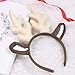 Reindeer Antler Hair Hoop Christmas Kids Headband Headwear for Children Christmas Costume Party Birthday or Xmas Thanksgiving Day Gift (Milk White)
