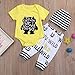 YOUNGER STAR 3Pcs Baby Boy Clothes Wild Monster Cartoon Letter Print Bodysuit Cotton Romper Pants+Hat Outfits Set
