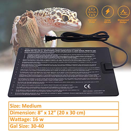 2 Aiicioo+Heater+Reptile+Heating+Terrarium