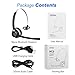 Mpow HC3 Bluetooth Headphones, Dual-Mic Noise Reduction, 13Hr Playtime Trucker Bluetooth Headset w/Wired Mode, Cell Phone Headset, Car Bluetooth Headphone with Microphone for Driver/Skype/Call Center