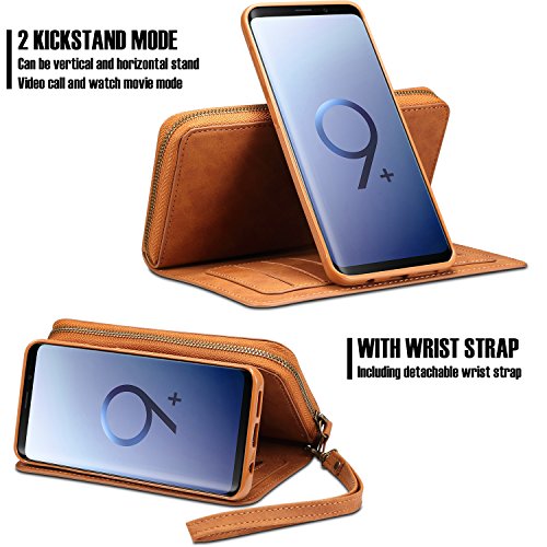 image for Spaysi Samsung Galaxy S9 Plus Zipper Wallet Case for Women Handbag S9 