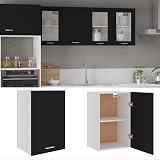 vidaXL Kitchen Cabinet Black Chipboard 39.5x31x60 cm Storage Shelf view 2