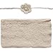 iEFiEL Newborn Baby Crochet Knit Mohair Wrap Cloth with Flower Headdress (Beige)