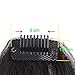 VIOLET Clip in Air Bangs 100% Remy Human Hair with Temples Hand Tied Thin Air Bangs Mini Human Hair Bangs Clip On Hairpiece Flat Fringe Bangs for Women(Black)