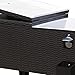 Tenive 80-Quart Rolling Wheels Ice Chest Portable Patio Party Bar Drink Entertaining Outdoor Cooler Cart - Brown Wicker Pattern