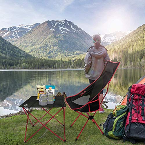 G4free Lot De 2 Chaise De Camping Pliable Portable Léger Avec Appui-tête Pour Pique-nique Plage Randonnée Pêche Jardin