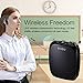 Wireless Voice Amplifier 10W 1800mAh Portable Mini PA Speaker with UHF Wireless Headset Microphone Hands-free Rechargeable Classroom Microphone for Teachers Tour Guides and Presentations