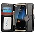 J&D Case Compatible for ZTE Axon 7 Case, Wallet Stand Slim Fit Heavy Duty Protective Shock Resistant Flip Cover Wallet Case for ZTE Axon 7 Wallet Case, Not for ZTE Axon 7 Mini, Black