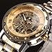 ALPS Men's Classic Luxury Skeleton Mechanical Hand Wind Stainless Steel Automatic Watch