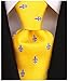 Scott Allan Colection Men's Yellow Tie | Fluer De Lis Necktie Cannary Yellow | Jacquared Woven Neckties | Canary Yellow Neck Tie