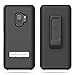 Encased Belt Case for Samsung Galaxy S9 Holster Clip with Metal Kickstand (Slimline Series, Black)