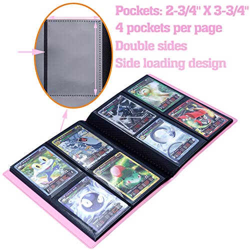 Trading Card Binder Sleeves Standard Size Card Collection Mini Binder