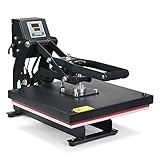 Mophorn Heat Press Heat Press Machine Heat Press Machine for T Shirts 15x15 Inch Semiauto Open Digital LCD Timer Rigid Steel Frame High Level(15x15 Inch Semiauto Open)