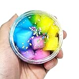 Gloous Fruit Coconut Mud Mixing Cloud Slime Squishy Putty Scented Stress Kids Clay Toy (Colorful)
