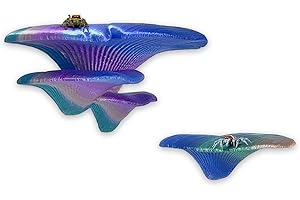 DAERKY Jumping Spider Mushroom Shelf, Magnetically Concealed Jumping Spider Habitat,Serves As Enclosure Decorate Accessories for Spider Climbing Feeding and Platforms (Gradient)