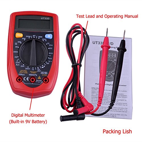 Ulincos Digital Multimeter UT33D Amp/Ohm / Volt Meter Multi Tester - Thumbnail 6