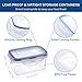 KIGI [6 Pack] 6.1OZ Airtight Plastic Small Bento Box Rectangular Small Storage Boxes Food Storage Containers Set, Microwave, Freezer and Dishwasher Safe