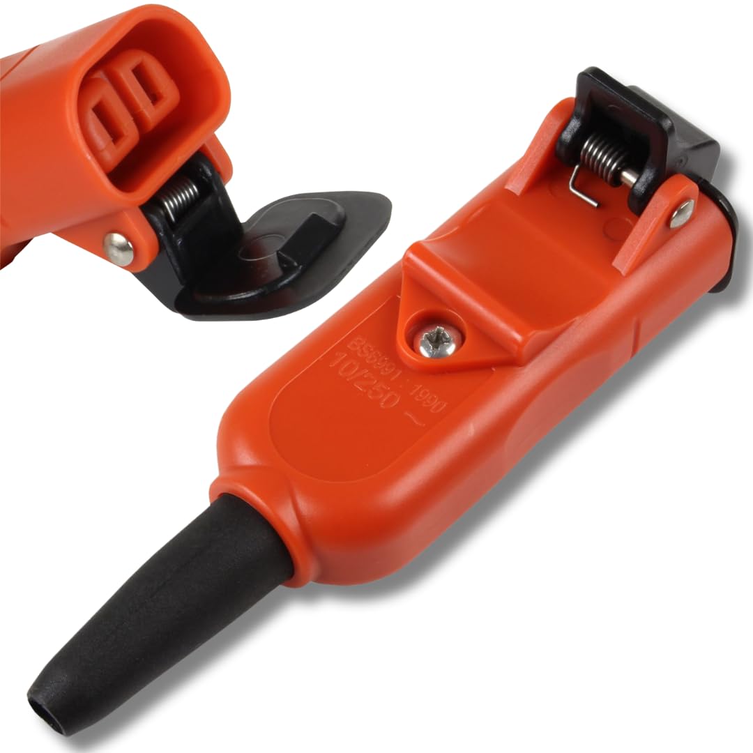 UTIZ Flymo Cable Connector Lead Plug FLY022 Compatible with Flymo Ranges: Garden Vacuums, Electric Hover Mowers, Electric Wheeled Mowers,