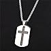 U7 Stainless Steel Dog Tags for Men Chain Bible Lord's Prayer Cross Necklace