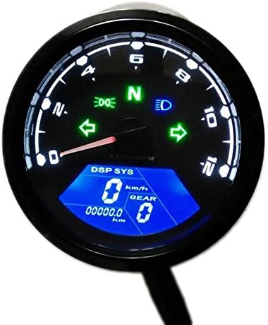 12000RPM LCD Digital Odometer Speedometer Tachometer F24 Cylinders Motorcycle