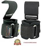 Heavy Duty PRO Metal Lifting Steel Hooks Best Power Weight Lifting Set of 2 Double Stitching Resistant Coating Premium Thick Padded Workout Hook Gloves