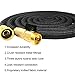 Podura Expandable Garden Hose 25Ft with Solid Brass Connector 9-pattern Nozzle for Watering Plants,Showering Pets,Cleaning Patio - Black