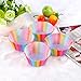 Yosoo 100 Pcs Rainbow Paper Cake Cup Colorful Standard Baking Cups Baking Paper Cup Baking Muffin Liner for Baking Cake, Biscuit