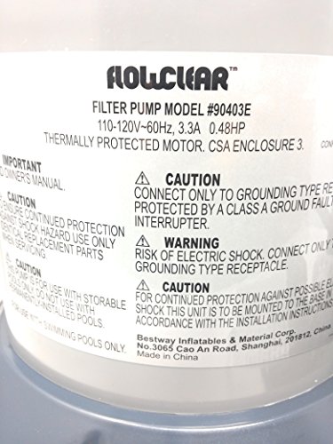 flowclear filter pump 90403e troubleshooting