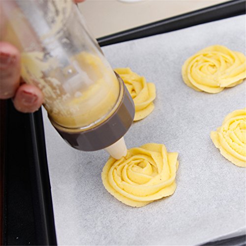 VolksRose 20 PCS Kitchen Baking Tools Accessories Cake Biscuits Mold, Cookie Press Making Gun with Decorating Tips - 13 Disc Shapes and 6 Icing Tips, Premium Cookies Presser Icing Mould Kit #1 - Thumbnail 6