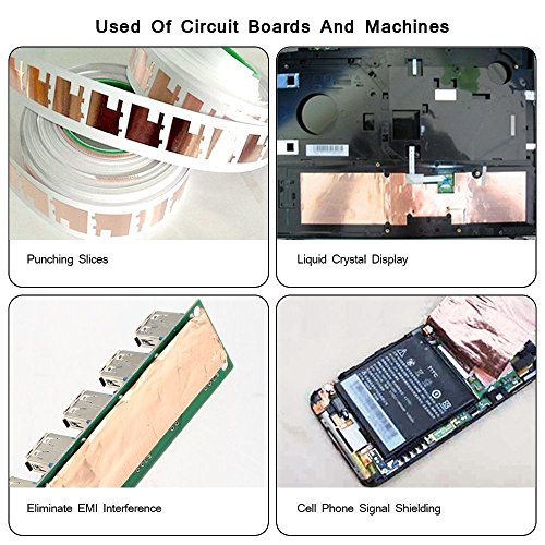 Bestgle 3 Pieces Copper Foil Tape with Double-sided Conductive 3 Sizes for EMI Shielding,Stained Glass,Soldering,Electrical Repairs,Paper Circuit,Grounding (6/8/10mm X 27 yard)