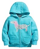 Fiream Girls Cute Long Sleeve Fleece Zip Hooded Sweatshirts