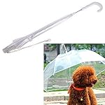 Homedeco Pet Umbrella Dog Transparent Umbrella With Leash Lightweight Authentic Waterproof Clear Dog Rain Umbrella Puppy Dry Comfortable In Rain