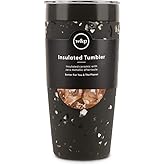 W&P Porter Insulated Tumbler 20 oz | No Metallic Aftertaste Ceramic Coated for Water, Coffee, & Tea | Wide Mouth Vacuum Insulated | Dishwasher Safe, Charcoal Terrazzo