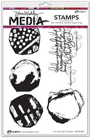 Dina Wakley Media Cling Stamps - For The Love Of Circles