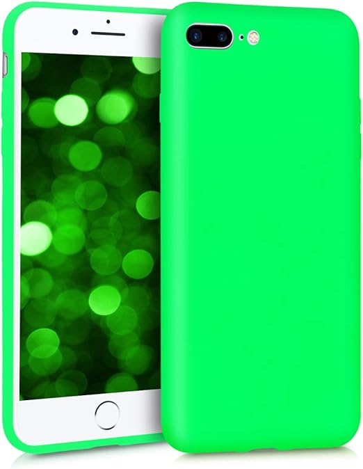 picture Iphone 8 Plus Neon Green Case kwmobile tpu case compatible with apple iphone 7 plus 8 plus soft thin slim smooth flexible protective phone cover neon green