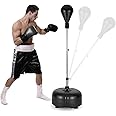 PEXMOR Reflex Bag, Freestanding Punching Bag with Stand, Speed Boxing Ball, Height Adjustable for Adults & Teens, Perfect for Stress Relief/Fitness/Punch Training at Home, Easy Assembly & Durable