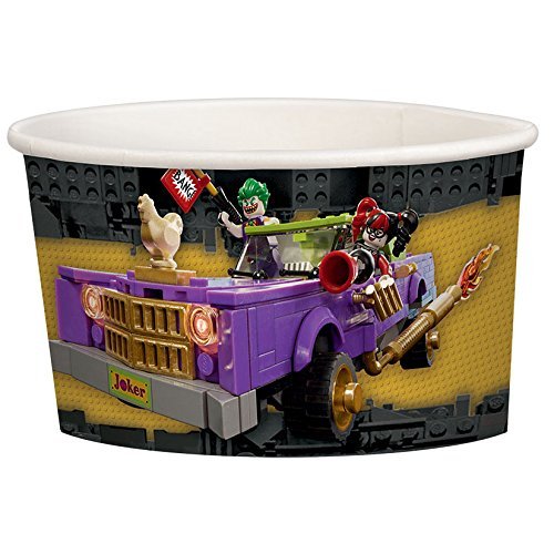 Dc Comics Lego Batman Paper Treat/ice Cream Cups, 280 Ml, Pack Of 8