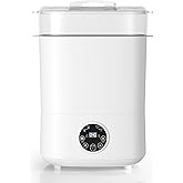 Fisca Baby Bottle Sterilizer and Dryer, 5-in-1 Large Capacity Bottle Sanitizer and Dryer, 2 Layers Compact Baby Bottle Electric Steam Sterilizer and Dryer for Baby Bottles, Pacifiers, Pump Parts