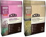 ACANA Singles Formula Lamb and Apple Dog Food and Duck and Pear Dog Food, 12 Ounces Each