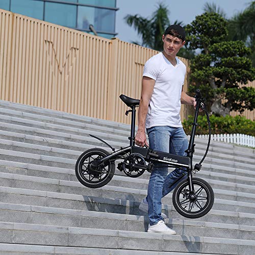 RINKMO FEB-S1 Folding Electric Bike,14 Inch Electric Bicycle with Dual Disc Brakes,36V 8Ah Removable Lithium-Ion Battery, Power Assist,250W Brushless Gear Motor, Suitable for Teens and Adults - Thumbnail 5