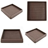 Combo Solutions Caster Cups Rubber 3x3 Inches (4 Count)