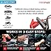 MiniMax Portable Power Pack 7800mAh Car Jump Starter, Battery Booster and Phone Charger, Powerful & Lightweight Battery Backup, LED Flashlight, USB Port, Micro USB, 13v AC/DC Adaptor, Jumper Cables