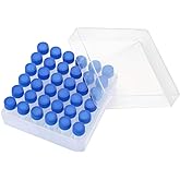 36PCS Cryo Tubes 5ml, Plastic Small vials with Screw caps Sample Tubes,PP Material ,with Silica Gel Gasket,Free from DNase, RNase, Human DNA