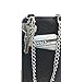 Caseahead Black iPhone 6 Plus, 7 Plus, 8 Plus Cell Phone Wallet Case w/Crossbody Strap & Chain Wristlet - RFID Slots for Money, ID & Credit Cards | Purse Case for Women -Black (6.2